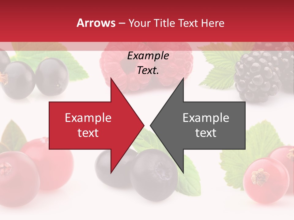 White Juice Raspberry PowerPoint Template