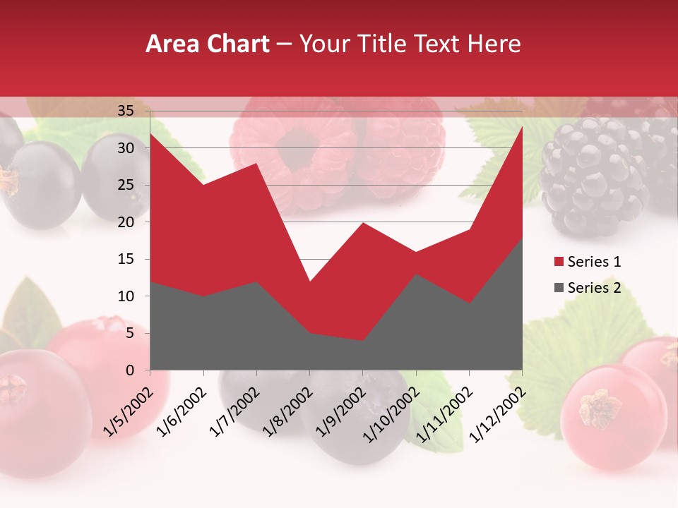White Juice Raspberry PowerPoint Template