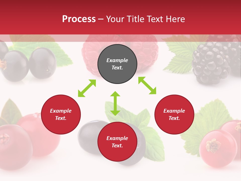 White Juice Raspberry PowerPoint Template