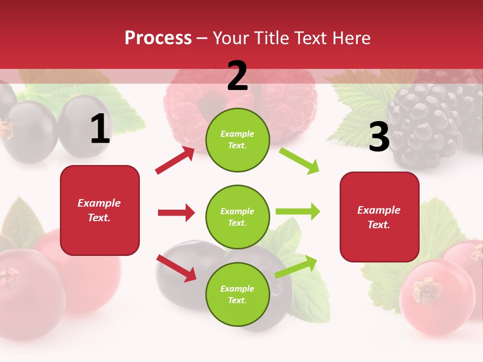 White Juice Raspberry PowerPoint Template
