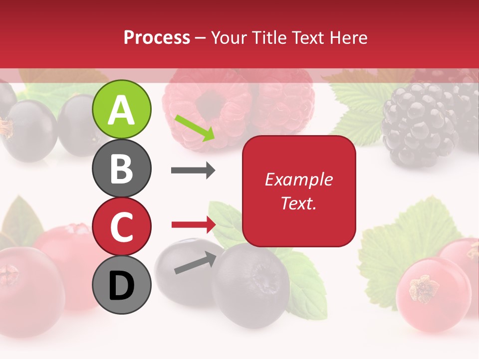 White Juice Raspberry PowerPoint Template