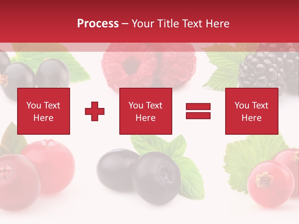 White Juice Raspberry PowerPoint Template