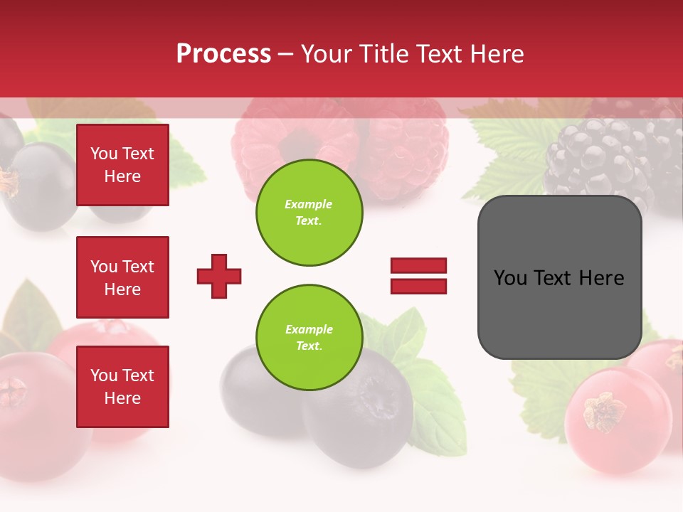 White Juice Raspberry PowerPoint Template