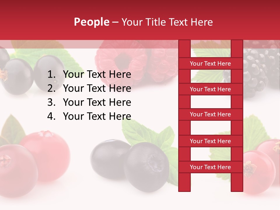 White Juice Raspberry PowerPoint Template
