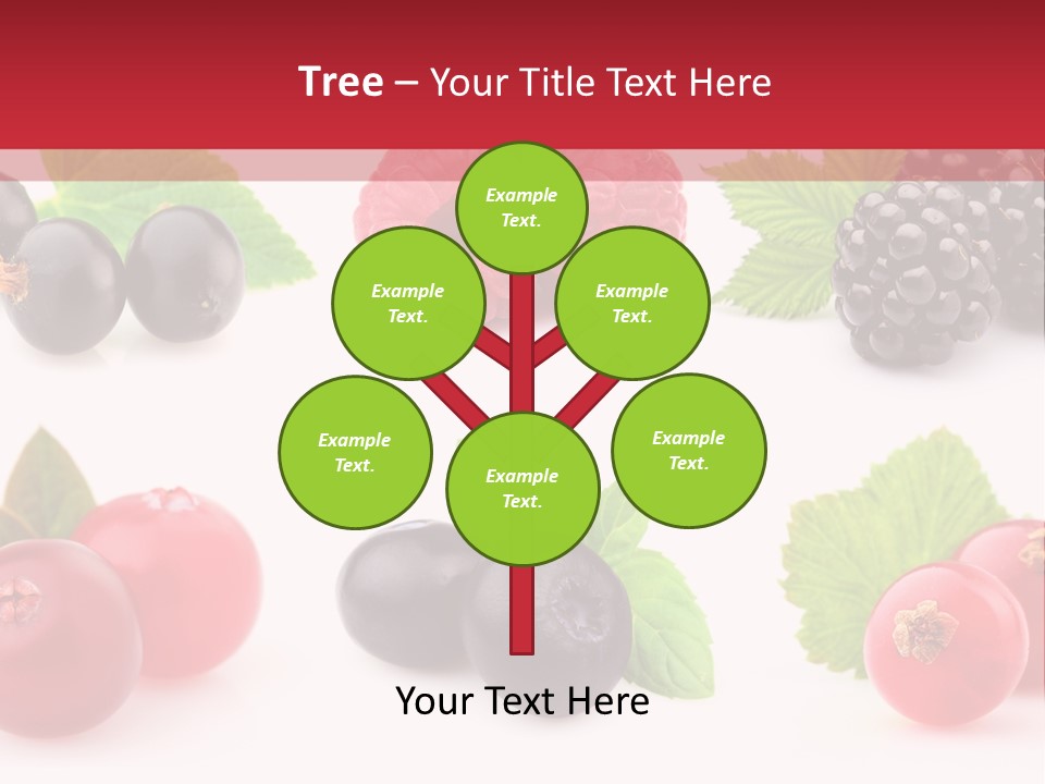 White Juice Raspberry PowerPoint Template