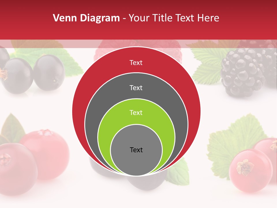 White Juice Raspberry PowerPoint Template