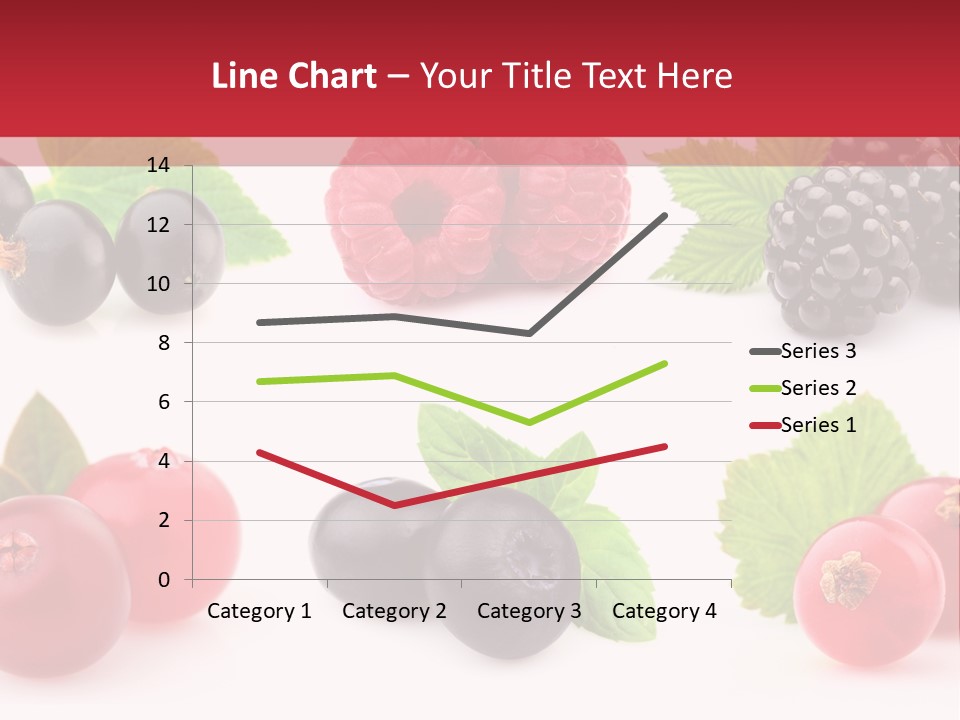 White Juice Raspberry PowerPoint Template