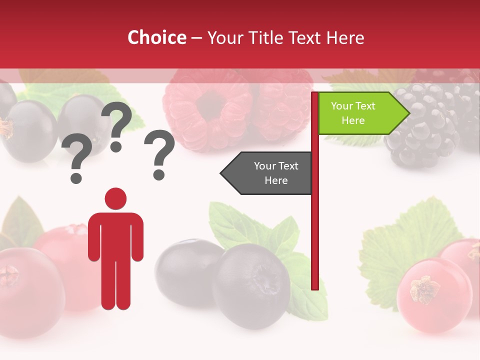 White Juice Raspberry PowerPoint Template