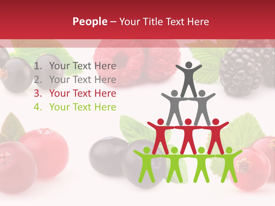 White Juice Raspberry PowerPoint Template