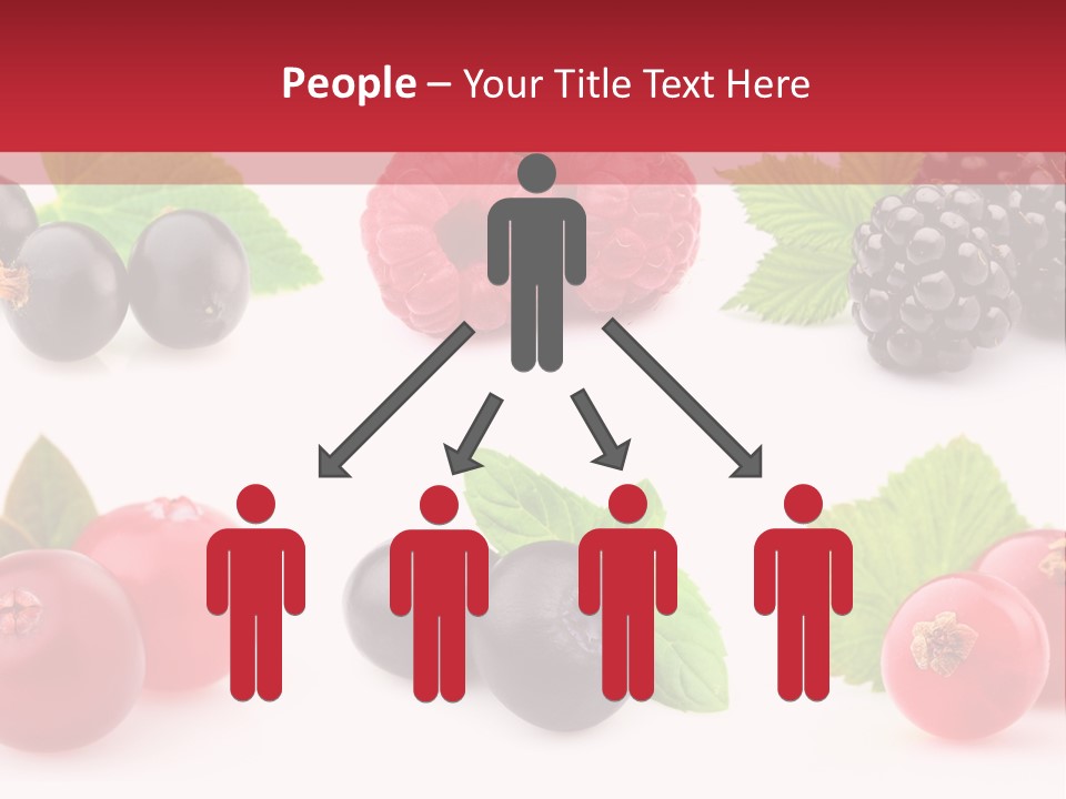 White Juice Raspberry PowerPoint Template