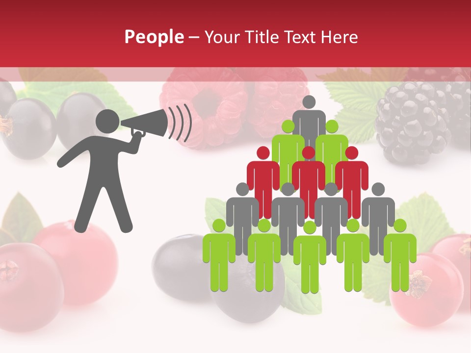 White Juice Raspberry PowerPoint Template