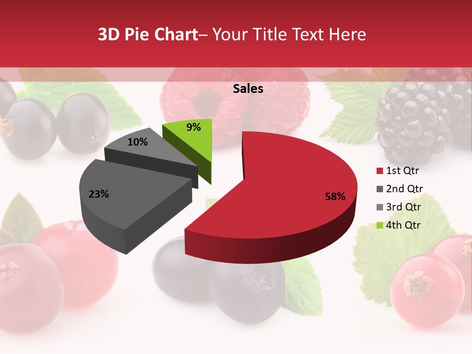 White Juice Raspberry PowerPoint Template