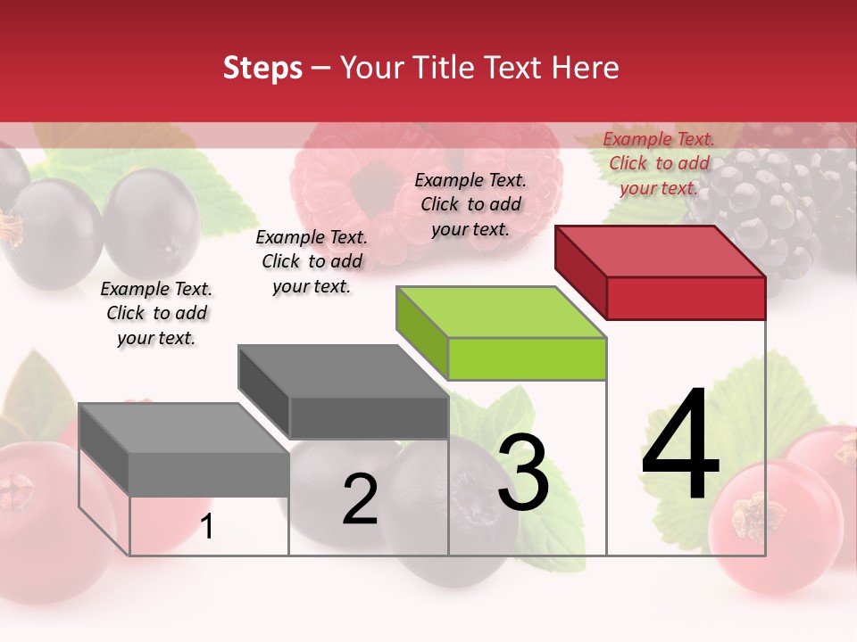 White Juice Raspberry PowerPoint Template