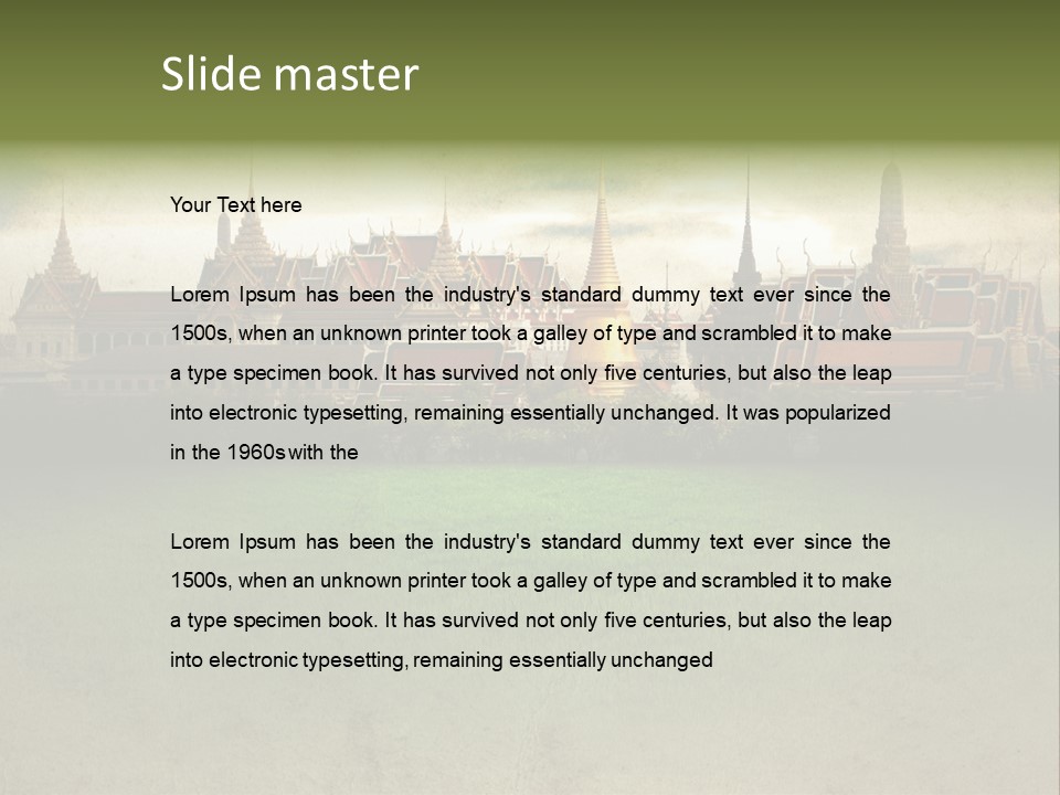 Wat Sanam Luang Chinese PowerPoint Template