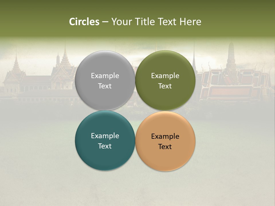 Wat Sanam Luang Chinese PowerPoint Template