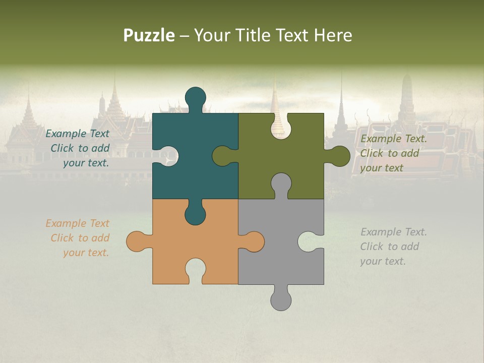 Wat Sanam Luang Chinese PowerPoint Template