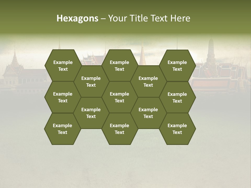 Wat Sanam Luang Chinese PowerPoint Template