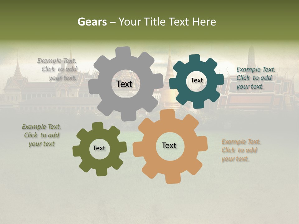 Wat Sanam Luang Chinese PowerPoint Template