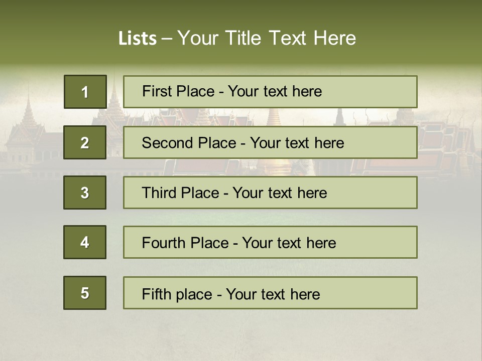 Wat Sanam Luang Chinese PowerPoint Template