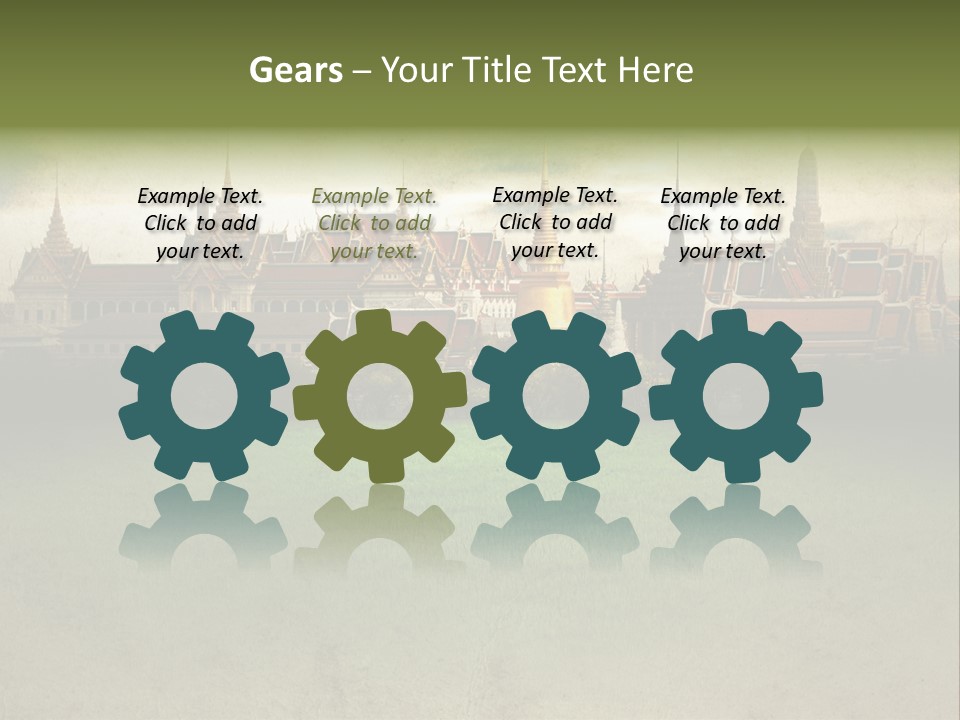 Wat Sanam Luang Chinese PowerPoint Template