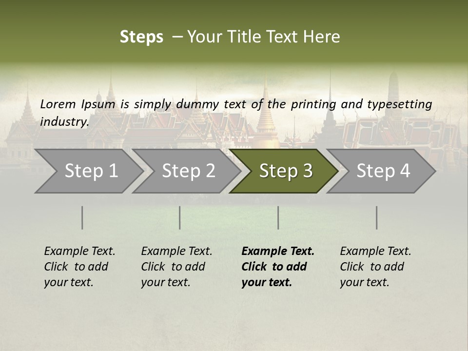 Wat Sanam Luang Chinese PowerPoint Template