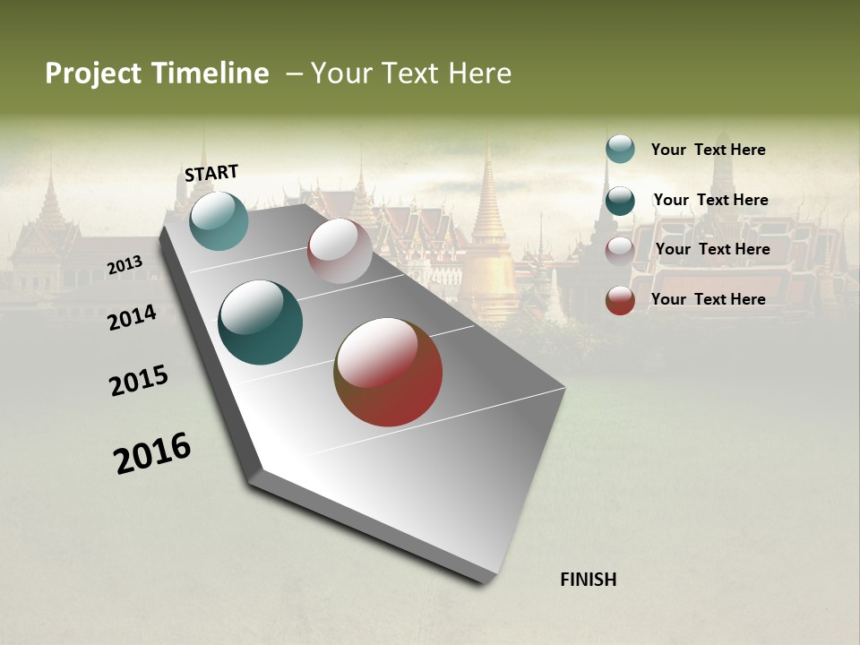 Wat Sanam Luang Chinese PowerPoint Template