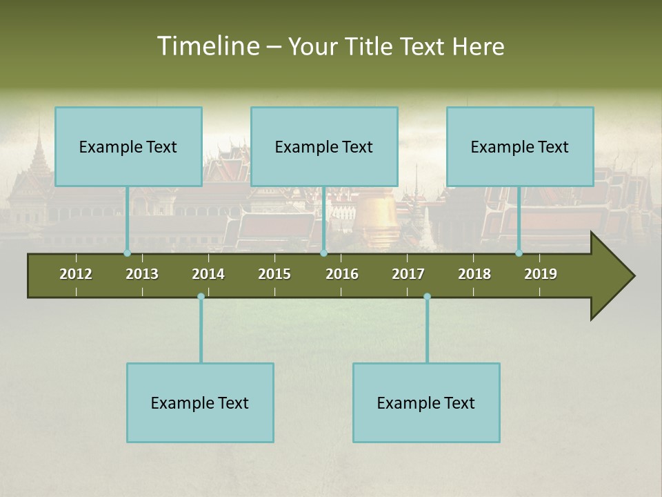 Wat Sanam Luang Chinese PowerPoint Template
