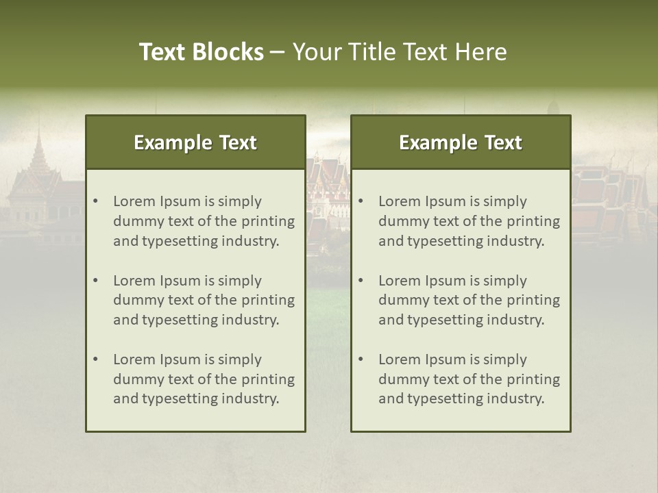 Wat Sanam Luang Chinese PowerPoint Template