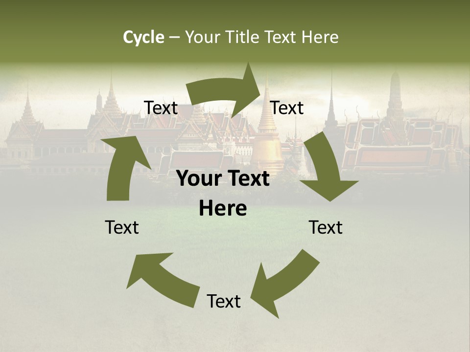 Wat Sanam Luang Chinese PowerPoint Template