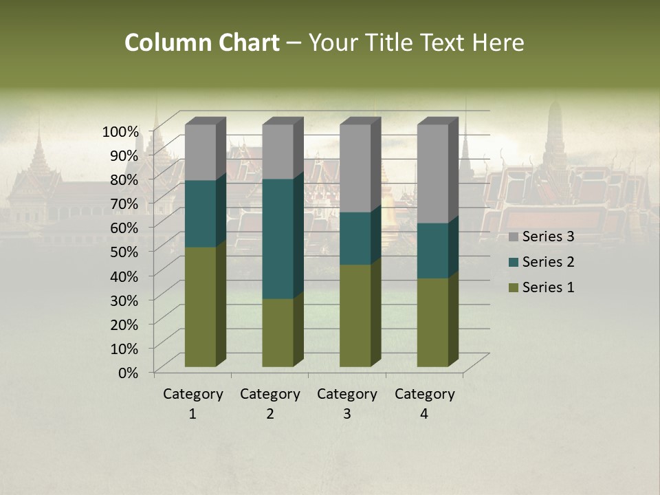 Wat Sanam Luang Chinese PowerPoint Template