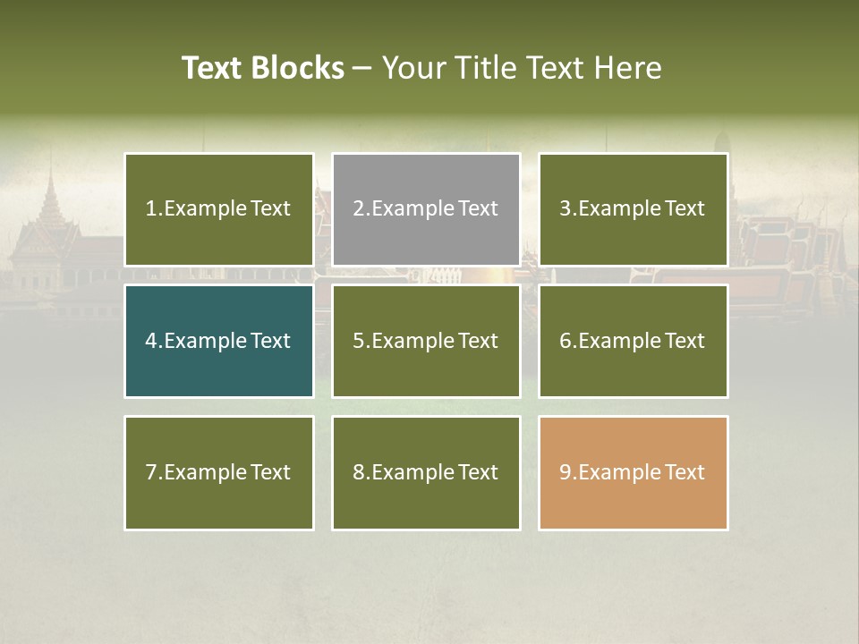 Wat Sanam Luang Chinese PowerPoint Template