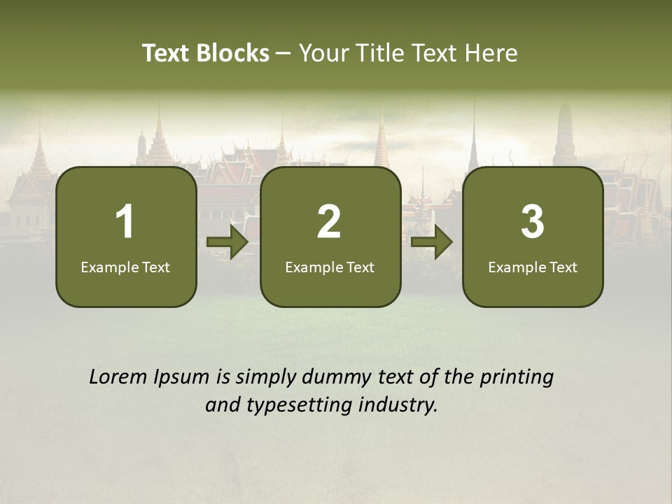 Wat Sanam Luang Chinese PowerPoint Template
