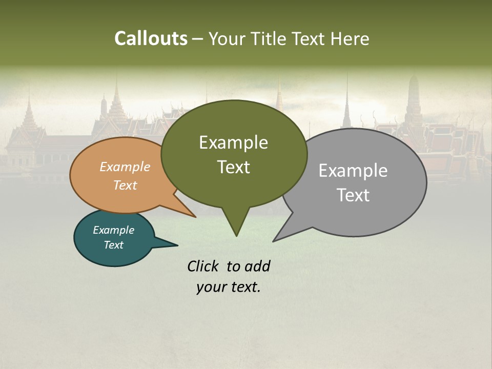 Wat Sanam Luang Chinese PowerPoint Template