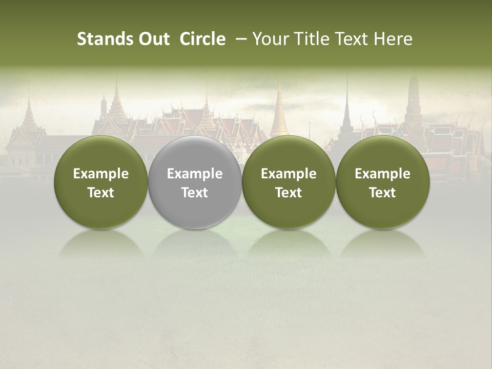 Wat Sanam Luang Chinese PowerPoint Template