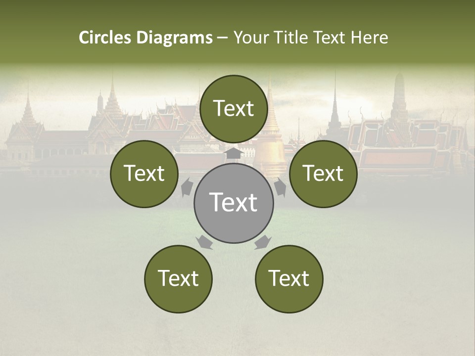 Wat Sanam Luang Chinese PowerPoint Template