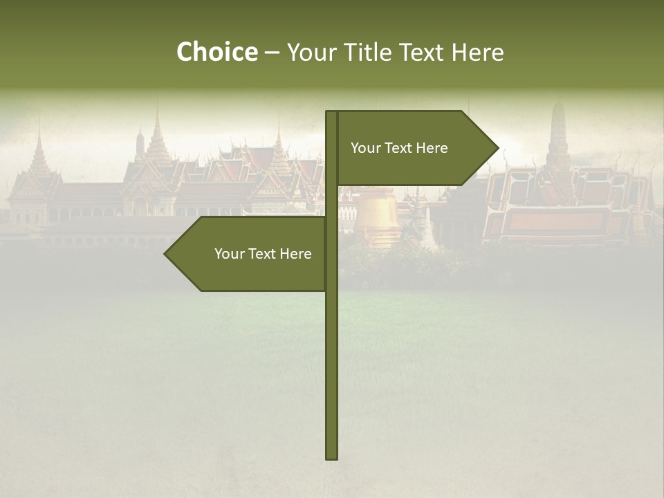 Wat Sanam Luang Chinese PowerPoint Template