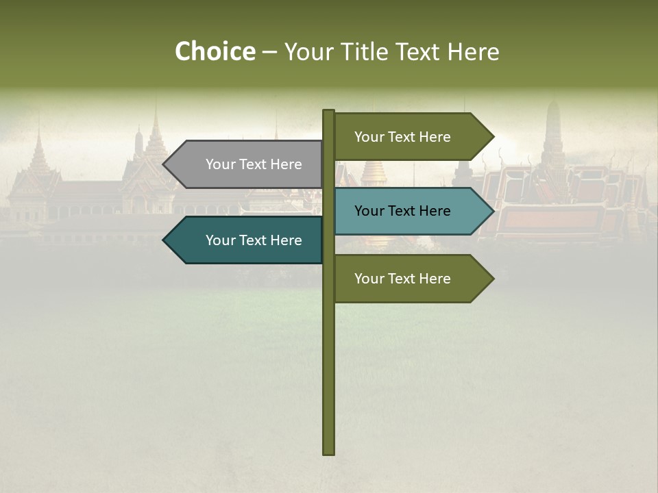 Wat Sanam Luang Chinese PowerPoint Template