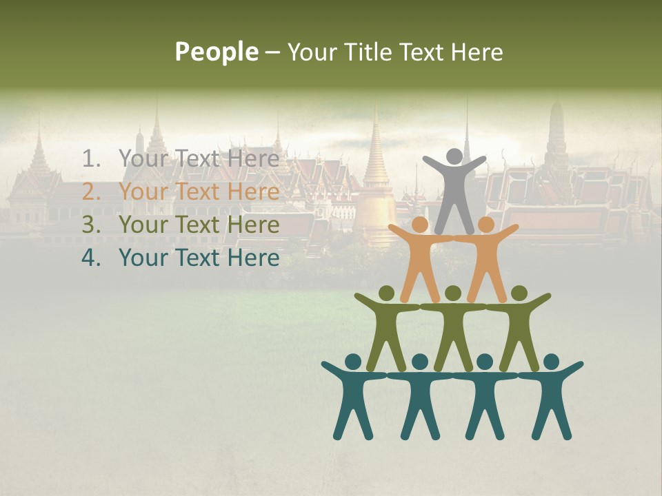 Wat Sanam Luang Chinese PowerPoint Template