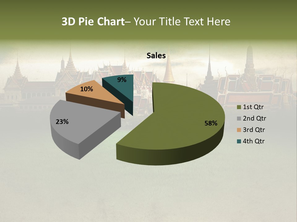 Wat Sanam Luang Chinese PowerPoint Template