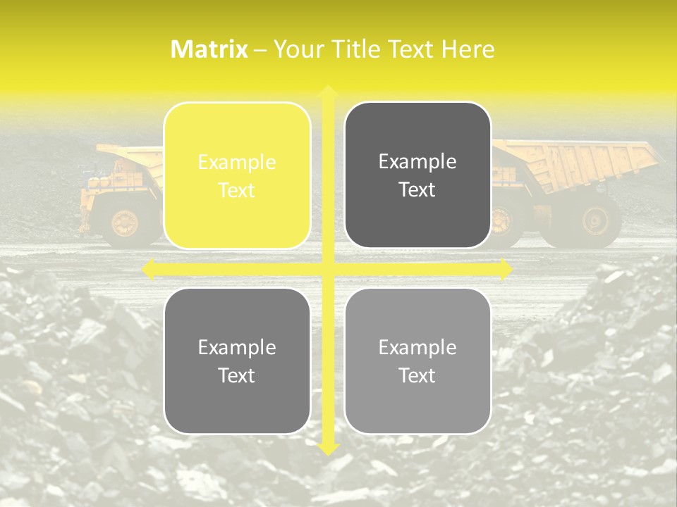 Production Useful Minerals. The Dump Truck Technology Huge PowerPoint Template