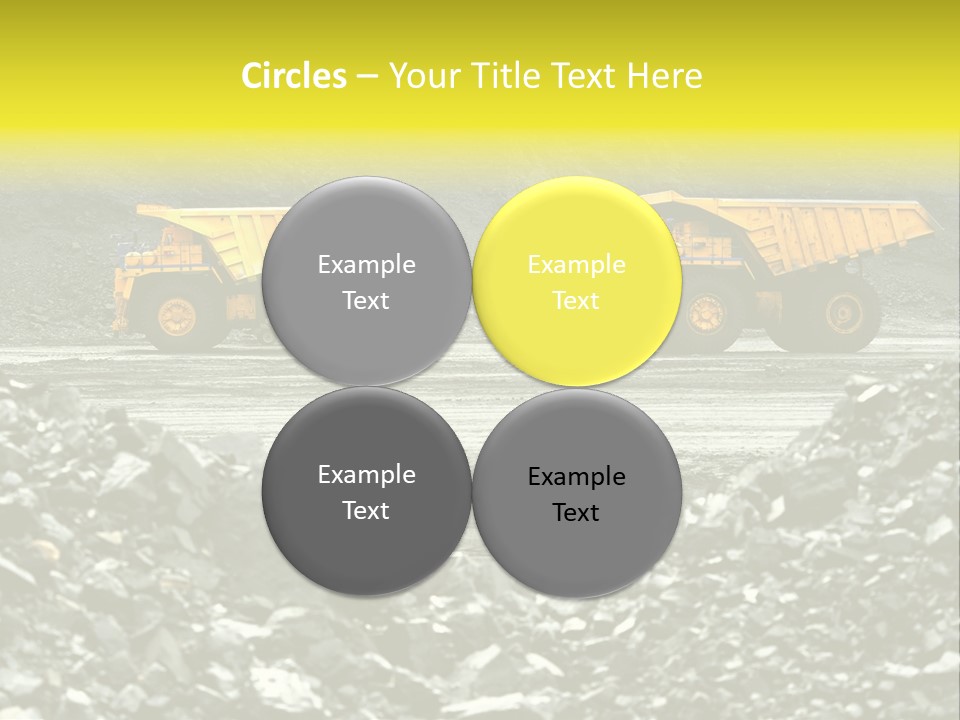 Production Useful Minerals. The Dump Truck Technology Huge PowerPoint Template