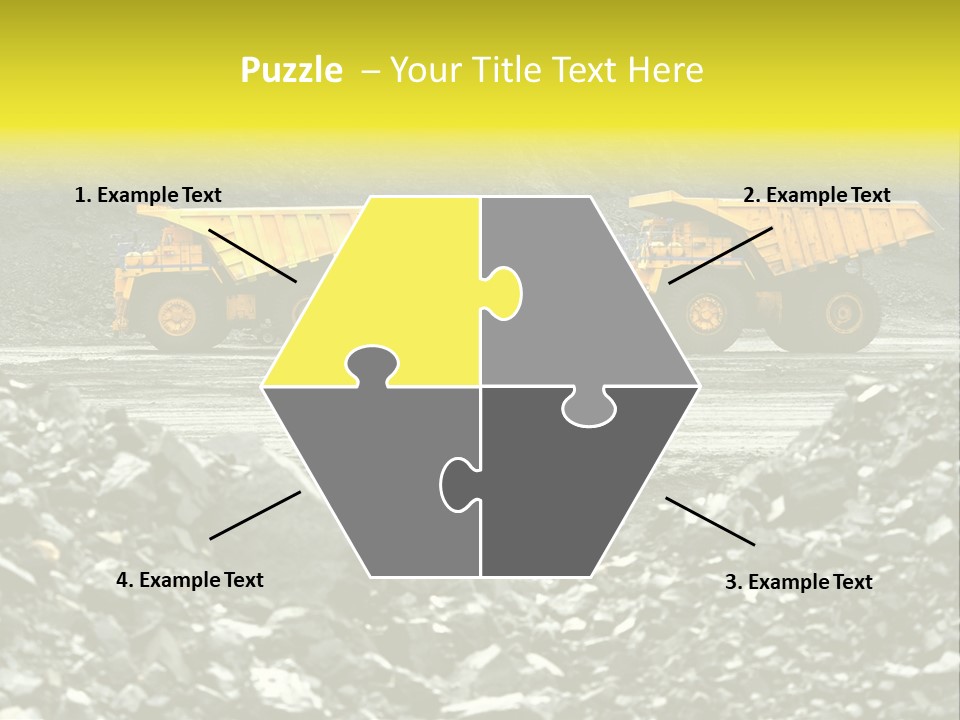 Production Useful Minerals. The Dump Truck Technology Huge PowerPoint Template