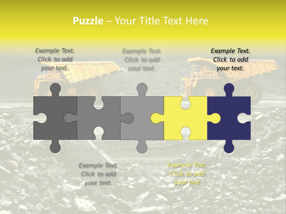 Production Useful Minerals. The Dump Truck Technology Huge PowerPoint Template