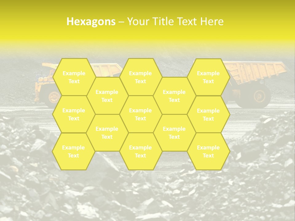 Production Useful Minerals. The Dump Truck Technology Huge PowerPoint Template