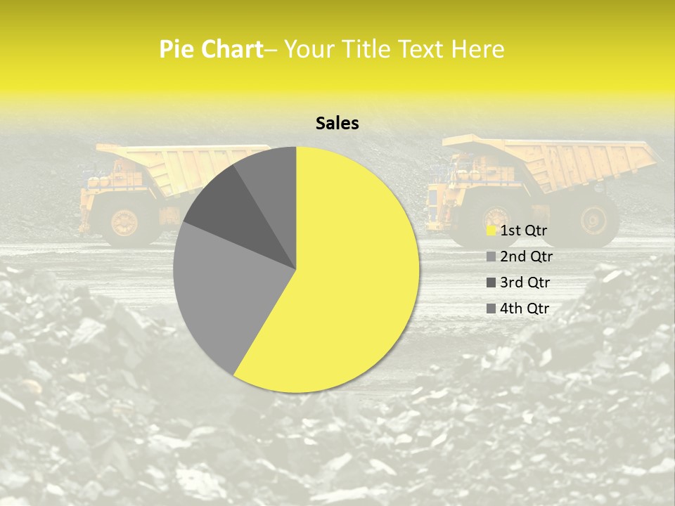 Production Useful Minerals. The Dump Truck Technology Huge PowerPoint Template