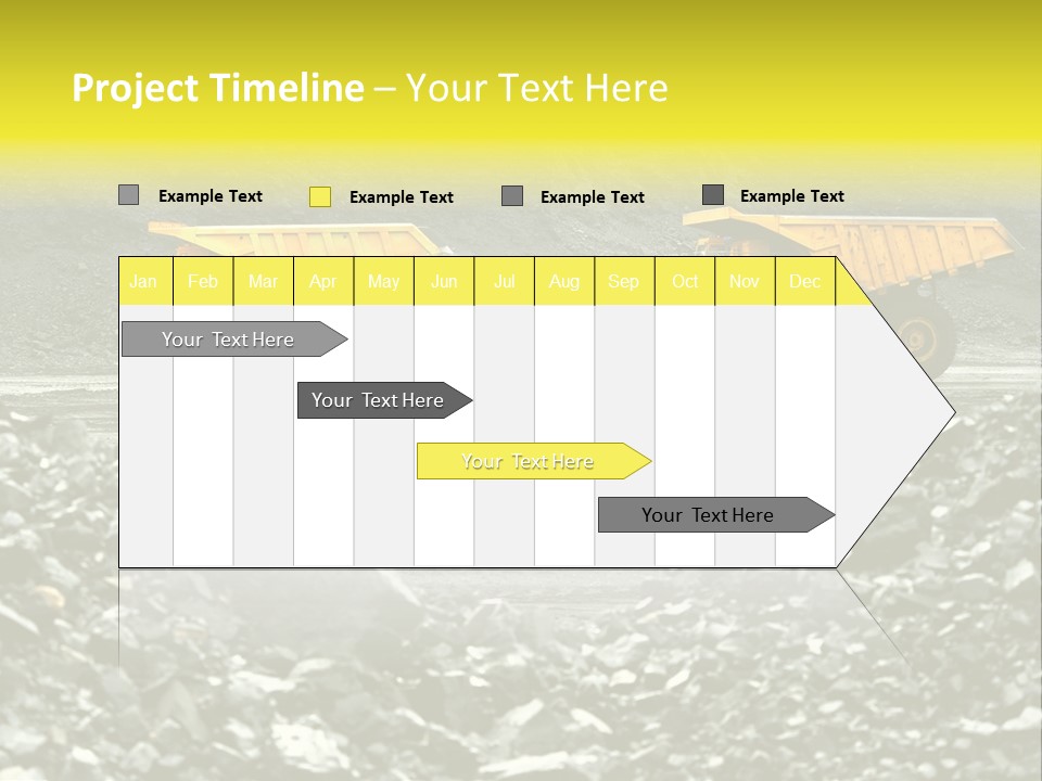 Production Useful Minerals. The Dump Truck Technology Huge PowerPoint Template