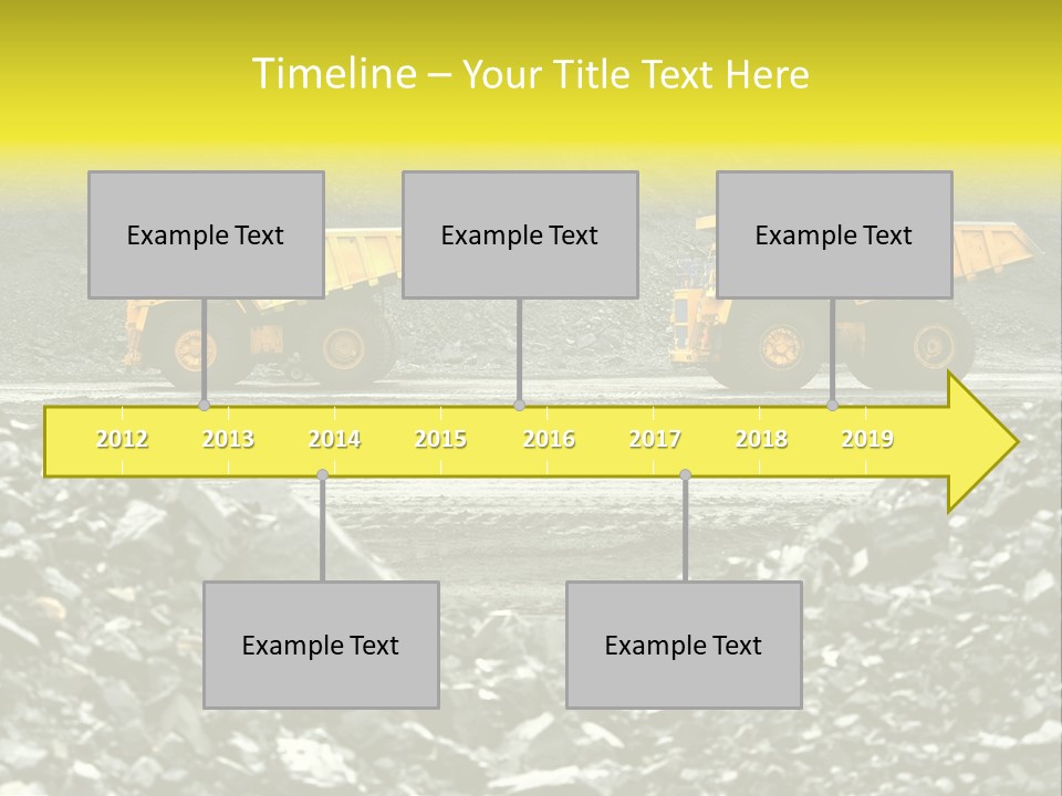 Production Useful Minerals. The Dump Truck Technology Huge PowerPoint Template