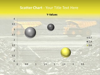 Production Useful Minerals. The Dump Truck Technology Huge PowerPoint Template