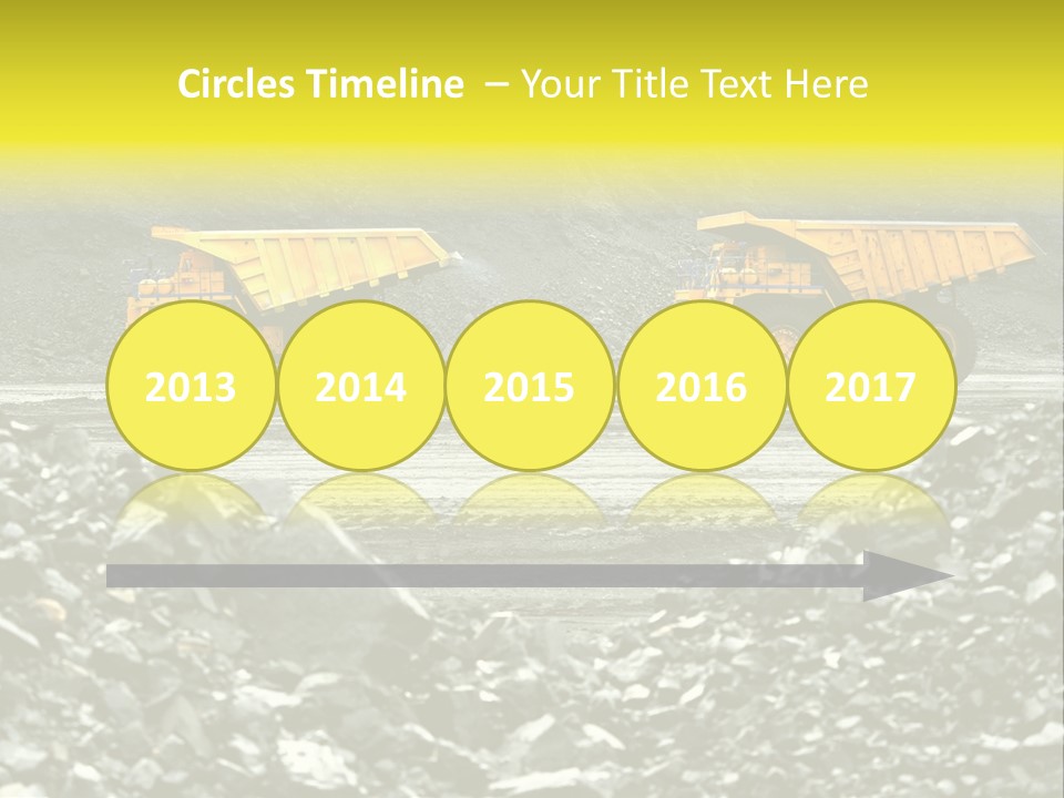 Production Useful Minerals. The Dump Truck Technology Huge PowerPoint Template