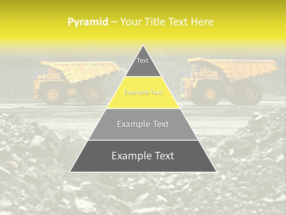 Production Useful Minerals. The Dump Truck Technology Huge PowerPoint Template